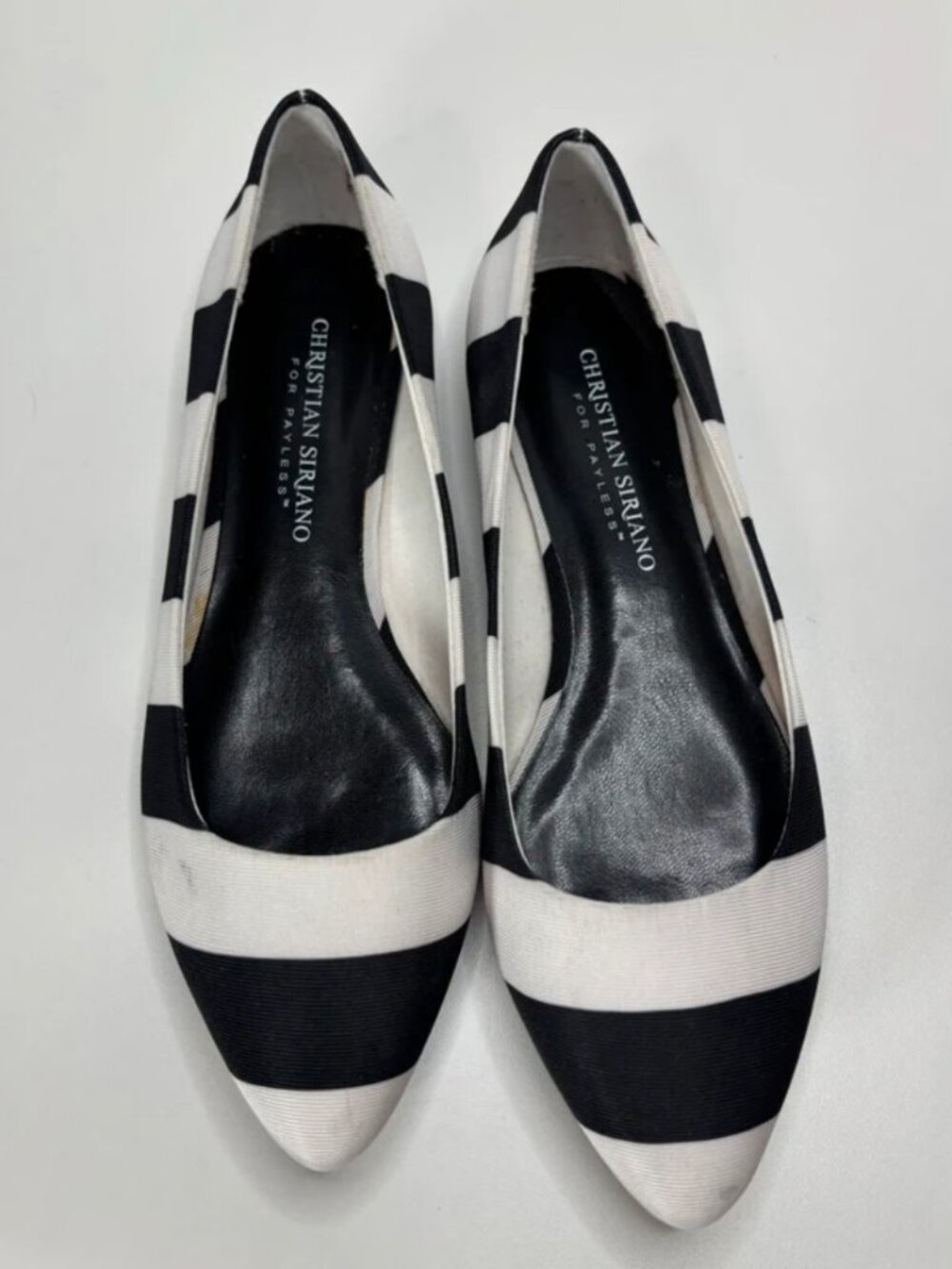 Christian siriano for Payless black and white striped flats